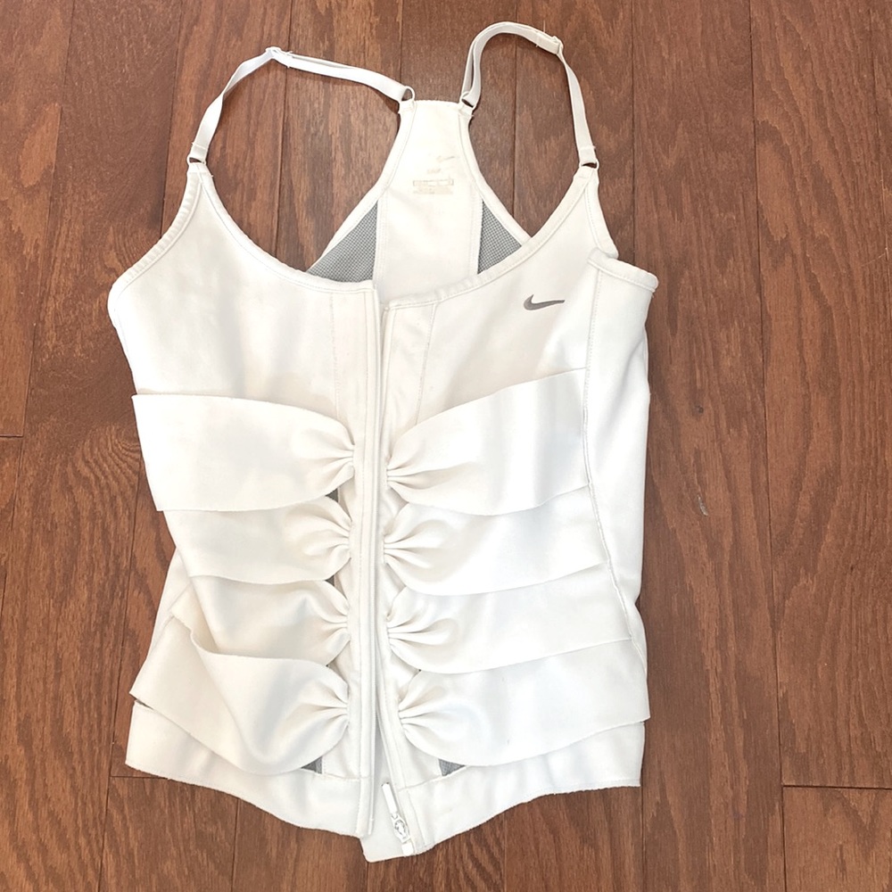 Nike zip up corset top